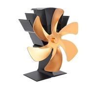 Ventilador de Estufa de Leña Circulación de Calor Eficiente para Chimenea y Estufa Circulación Cálida Rápida Energía Ecológica para un Hogar Más Ecológico Aleación de Aluminio (GOLD)
