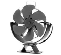 Ventilador de estufa de leña - Circulador de quemador de leña de 25 cm, ventilador de flujo de aire duradero para chimenea, rotación de 360 grados, diseño silencioso, distribución eficiente para la