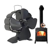 Ventilador de estufa de leña: control de velocidad ajustable, soporte de base resistente, construcción ecológica, estilo moderno compacto, aparatos de calefacción y amplificador de flujo de aire en
