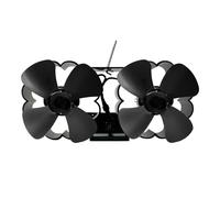 Ventilador de estufa de leña, potente pellet, soplador de estufa, bajo ruido, ventilador de chimenea, abrazadera montada en la pared, accesorio de quemador de leña para una distribución eficiente del