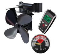 Ventilador de estufa Valiant Remora, medidor de humedad y termómetro de estuf...