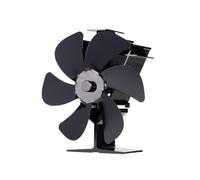 Ventilador De Estufa Silencioso De 6 Aspas, Negro - Chimenea De Leña Ecológica Y Eficiente For El Invierno