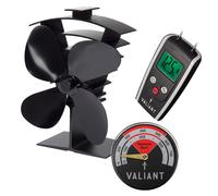 Ventilador de estufa Valiant Premium IV, medidor de humedad y termómetro magn...