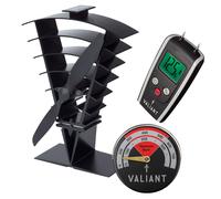 Ventilador de estufa Valiant Vanquish, termómetro magnético en rojo y juego d...