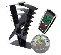 Valiant Vanquish Ventilador de Estufa, Termómetro Magnético Verde y Paquete d...
