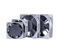 Ventilador de flujo axial de CA ACP-230XBL de 80 mm, 92 mm, 120 mm, 230 V, con marco de aluminio plateado y doble rodamiento de bolas.(12038 120mm 2lines)