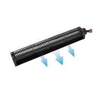 Ventilador de Flujo Cruzado con Protección Contra Sobrecalentamiento Negro | Fabricado en acero al carbono, impulsor agrandado, silencioso, apto for ascensores, dormitorios, etc.(30360,12V)