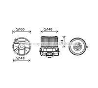 Ventilador de habitáculo AVA COOLING PE8369