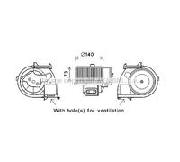 Ventilador de habitáculo AVA COOLING RT8594