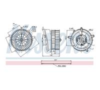 NISSENS Ventilador habitáculo para MERCEDES-BENZ: Classe CLK, Classe C, Classe SLK (Ref: 87152)