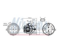 NISSENS Ventilador de habitáculo 87446 131 mm para FORD Transit/Tourneo