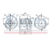 NISSENS Motor eléctrico ventilador habitáculo 87768