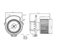 Ventilador de habitáculo NRF 34297