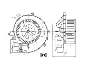 Ventilador de habitáculo NRF 34302