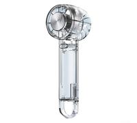 Ventilador de hielo portátil de refrigeración de mano, mini ventilador turbo ajustable de 3 velocidades, ventiladores personales de alta velocidad recargables por USB de 2000 mAh (negro)