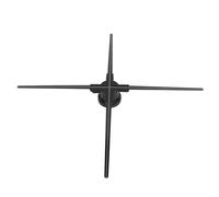 Ventilador de Holograma 3D, 1024 LED 100-240V Pantalla Publicitaria Holográfica sin Bordes para Centro Comercial (Enchufe Europeo 100-240 V)