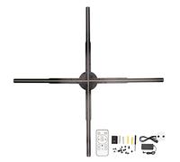 Ventilador de Holograma 3D, 24,2 Pulgadas Ultra HD 722 LED Aplicación para Teléfono PC WiFi Pantalla de Proyector Holográfica con Control Remoto, Pantalla de Publicidad (UE)