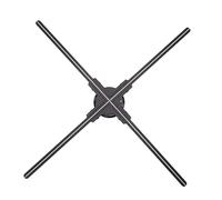 Ventilador de Holograma 3D 4 Aspas 100-240V 768 Cuentas LED 1600 X 768P Máquina de Publicidad Holográfica 3D Diámetro de Pantalla de 25,2 Pulgadas para Empresas (Enchufe de la UE)