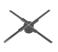 Ventilador de Holograma 3D, 45 Cm, 4 Aspas, Pantalla Publicitaria de Proyector de Holograma 3D, 512 Cuentas LED, Negro, Wi-Fi, 802.11_bgn, LED