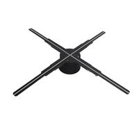 Ventilador de Holograma 3D 50 Cm - 1800x586P Pantalla Publicitaria de Proyector de Holograma 3D de 4 Aspas con 586 LED para Tienda de Negocios Tienda Bar Fiesta (Enchufe de la UE)