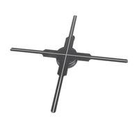 Ventilador de Holograma 3D, 512 Cuentas LED, Contenido Personalizable, Efectos 3D Superiores, Holográfico de 4 Aspas de 45 Cm con Tarjeta de Memoria de 8 GB, para Barra (Enchufe