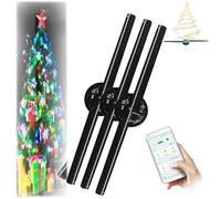 Ventilador de holograma 3D actualizado 2026, proyector de ventilador de holograma 3D con WiFi y control de aplicación, 300 imágenes, spinner de imágenes de Navidad y Halloween (3 piezas)