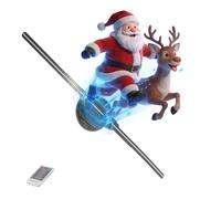Ventilador de holograma 3D de 19.7 pulgadas, proyector publicitario, pantalla LED HD, holograma 3D, holograma de árbol de Navidad, Halloween, negocios, tienda, vacaciones, holográfico de 50 cm con