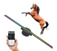 Ventilador de Holograma 3D, Pantalla Publicitaria 3D de Proyector de Holograma con Remoto de la Aplicación, Edición de Un Solo Clic en Su Teléfono Móvil, 2000 * 224 Resolución, para Publicidad