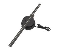 Ventilador de Holograma 3D, Pantalla Publicitaria de de Ventilador Holográfico 3D con Control Remoto, AVI MKV RMVB, Holográfico 3D para (Enchufe Europeo de 100 a 240 V.)