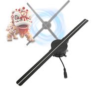 Ventilador De Holograma 3D, Proyector 3D WiFi De 16,5 Pulgadas, Proyector De Video HolográFico WiFl con Soporte De AplicacióN, para ExhibicióN Publicitaria De Tiendas. 42cm-17.72in