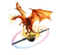 Ventilador de holograma 3D, proyector de holograma 3D HD LED con control remoto, WiFi y aplicación, proyector de publicidad de video holográfico para negocios, bar, Halloween (42 cm, 8G)