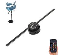 Ventilador De Holograma 3D, Proyector De Ventilador De Holograma De árbol De Navidad con Aplicación Remota, Pantalla Publicitaria De Proyector De Holograma, para Tienda, Halloween, Navidad