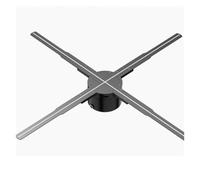 Ventilador de Holograma 3D, Proyector de Ventilador holográfico 3D P62 con señal LED y Reproductor holográfico WiFi Compatible con imágenes, vídeos, Tiendas y Bares.