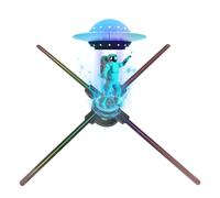 Ventilador de holograma 3D, proyector de ventilador holograma de 56 cm, WiFi y Bluetooth y control remoto con video de 700 bibliotecas, proyector holográfico animado para tiendas, tiendas, día festivo