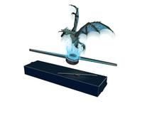 Ventilador de Holograma 3D, Proyector holográfico 3D de 42 cm con Ventilador, luz de Pantalla HD for Tiendas, Bares, Fiestas y anuncios navideños.