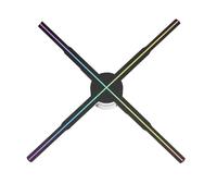 Ventilador de Holograma 3D Proyector Holográfico con Ventilador, Pantalla 3D, WiFi, Publicidad, Logotipo, Luz LED, Lámpara Holográfica, Proyectores 3D, 52-80 Cm