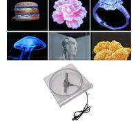 Ventilador de Holograma 3D, Resolución 2000x14, 128 LED, Pantalla Publicitaria de 14 Cm con Cubierta, Control de Aplicaciones para Tiendas Comerciales, Fiestas, para Seguridad,