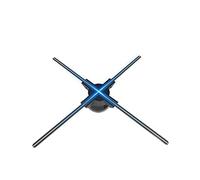 ventilador de holograma 3D Ventilador de holograma 3D, proyector de publicidad 3D, señal Led Wifi, lámpara holográfica, pantalla de publicidad remota, soporte de imágenes y vídeo ( Color : B , Size :