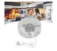 Ventilador de Holograma 3D, Ventilador holográfico 3D: 48 LED, Control por WiFi y aplicación, Altavoz Integrado, Pantalla de anuncios con Tarjeta de Memoria