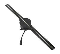Ventilador de Holograma 3D, WiFi de 16,5 Pulgadas Ventilador Holográfico Resolución 2000x224 224 Cuentas LED Máquina Publicitaria de Control Remoto para (Enchufe Europeo