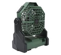 Ventilador de iluminación de camping, ventilador de campamento al aire ajustable de 270 grados de base ancha de 5 V 7800 mAh para picnic (negro verde)