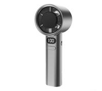 Ventilador de mano compacto que ofrece 120 variaciones de velocidad, batería recargable y rendimiento silencioso para un uso tranquilo (gris)