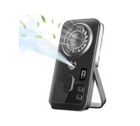 Ventilador de Mano con Nebulizador, Ventilador Personal Portátil Recargable con 4 Velocidades y Rociador de Agua, Ventilador de Mano Silencioso y