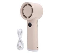 Ventilador de mano con pantalla LED, ventilador portátil recargable, mini ventilador de 100 velocidades ajustables con luz nocturna, diseño de turbina potente para uso en el hogar (Albaricoque)