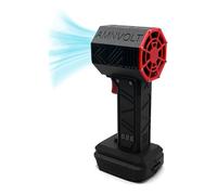 Ventilador de mano de alto empuje violento de 50 mm, motor sin escobillas, conducto de alimentación, soplador portátil, herramienta de limpieza de teclado, batería recargable, pantalla digital, ajuste