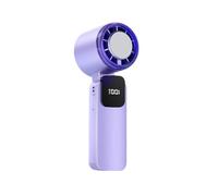 Ventilador de mano de refrigeración recargable de 3500 mAh, batería 199Wind con diseño de doble flujo de aire, motor silencioso plegable para uso en interiores y exteriores, ventilador de mano