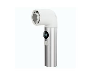 Ventilador de Mano de Ultra Alta Velocidad con Diseño de Tubo Curvado en Frío, 100 Velocidades con Pantalla Digital, Recargable, Silencioso.