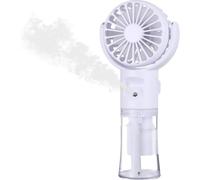 Ventilador de mano eléctrico portátil con neblina de agua Mini ventilador de mano USB recargable con 4 velocidades Batería Pequeño Ventilador Hommal para Holiday Office Office Outdoor Travels para