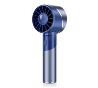Ventilador de mano, mini ventilador USB recargable con batería portátil, con 4 velocidades, turbo viento, 2600 mAh, máx. 16 horas, pequeño ventilador de mano para viajar, oficina, casa o exterior
