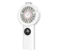 Ventilador de mano Mist - ABS 4,1 x 8,8 x 17,8 cm | Mini ventilador de refrigeración por pulverización recargable por USB con pantalla digital, velocidad ajustable, uso de viaje, portátil, niebla
